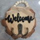 علاقات مفاتيح خشب ديكور WELCOME 13 سم